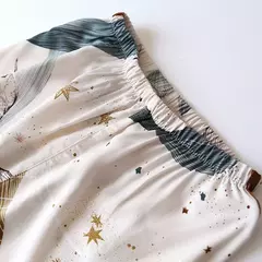 Primavera/verão novo 100% viscose pijama de calça e blusa manga comprida - comprar online