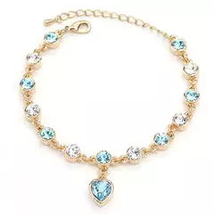 Moda Pulseiras femininas, safira azul, alta qualidade na internet