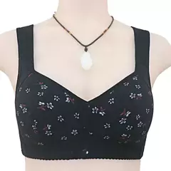 Imagem do Sutiã de algodão sem fio, fechamento frontal Bralette, roupa interior confortável, busto grande 52BC 50BC 48BC