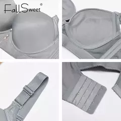 Fallsweet sutiã plus size lingerie sexy copo grosso sutiãs para mulheres sóli - loja online