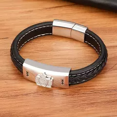 Acessório de luxo aço inoxidável masculino couro na internet