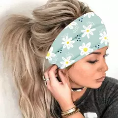 Bandana de ioga com estampa floral para mulheres, bandana vintage para meninas, na internet