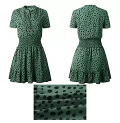 Vestido feminino de oncinha com babado, casual - comprar online