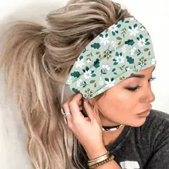 Bandana de ioga com estampa floral para mulheres, bandana vintage para meninas, - Smartshopstores Boutique