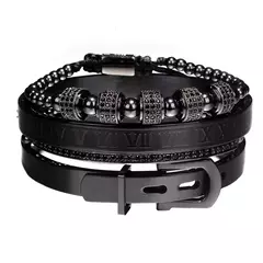 Imagem do Luxo Roman Royal Classic pulseira de aço inoxidável, pulseiras titânio, masculino