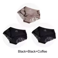 Conjuntos de Calcinhas para Mulheres, Roupa Interior Sem Costura 3PÇS TAMANHOS L-XXXL na internet