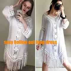 Saida de praia roupa de banho sexy crochê - comprar online
