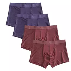 Cueca Boxer masculina de fibra de bambu, shorts grandes Plus Size, XXXXL, 5Xl, 6XL, 7XL, 8XL, 4cs - comprar online
