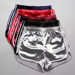 Shorts finos e sedosos femininos, cintura alta, casual - comprar online