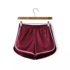 Shorts finos e sedosos femininos, cintura alta, casual - loja online