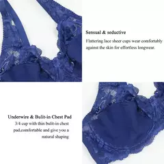 Sutiã fino de renda, tamanho grande, plus size - Smartshopstores Boutique