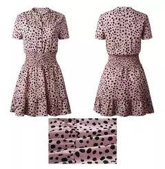 Vestido feminino de oncinha com babado, casual - comprar online