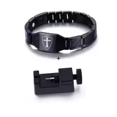 Imagem do Pulseira magnética masculina, fibra de carbono, saúde e energia, 12mm