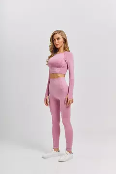 Conjunto de roupas femininas para prática esportiva, kit sem costura para ioga - comprar online