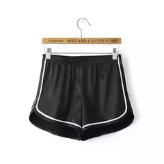 Shorts finos e sedosos femininos, cintura alta, casual - comprar online
