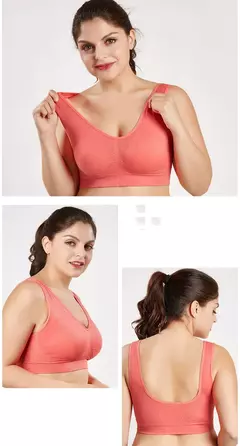 Sutiãs sem costura, algodão respirável, almofadada, Plus Size 5XL-6XL na internet