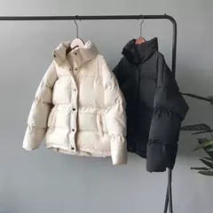 Jaqueta Feminina com gola alta, casaco curto, cor solida, moda inverno - Smartshopstores Boutique