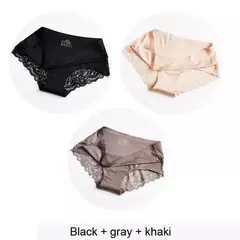 Conjuntos de Calcinhas para Mulheres, Roupa Interior Sem Costura 3PÇS TAMANHOS L-XXXL