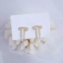 Imagem do JUWANG-Luxo Banhado 14K Folhas de Ouro Real Brinco, Delicado Micro Incrustado Zi