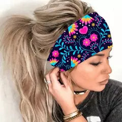 Bandana de ioga com estampa floral para mulheres, bandana vintage para meninas, - Smartshopstores Boutique
