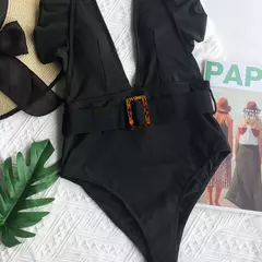 Imagem do Maiô sexy com cinto cor solida