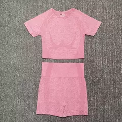 Conjunto sem costura feminino para ioga, roupa esportiva com manga longa - loja online