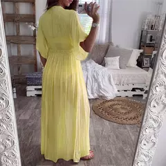 Saida de praia, cobertura longo cardigan renda