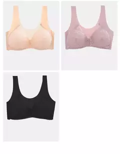 Sutiãs de renda, sem costura, fechamento frontal, Plus Size - Smartshopstores Boutique