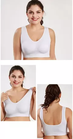 Sutiãs sem costura, algodão respirável, almofadada, Plus Size 5XL-6XL