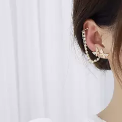 Brinco de Luxo Banhado 14K Folhas de Ouro Real Brinco, Delicado Micro Incrustado - loja online
