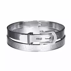 Luxo Roman Royal Classic pulseira de aço inoxidável, pulseiras titânio, masculino