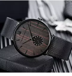Relogio moda design aço inoxidável à prova d´água - comprar online