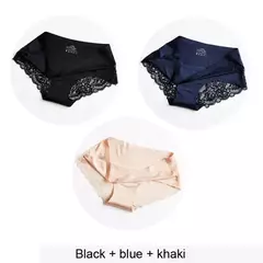 Conjuntos de Calcinhas para Mulheres, Roupa Interior Sem Costura 3PÇS TAMANHOS L-XXXL