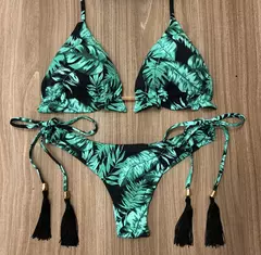 Conjunto sexy de biquíni estampado em pôa - comprar online