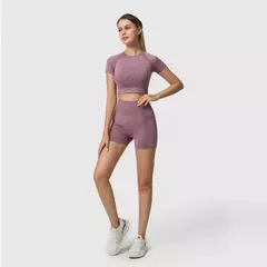 Conjunto de roupas femininas para prática esportiva, kit sem costura para ioga na internet