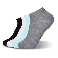 7 pares meias femininas de algodão confortáveis cor sólida