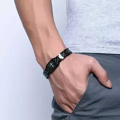Pulseira magnética masculina, fibra de carbono, saúde e energia, 12mm - Smartshopstores Boutique