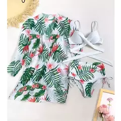 Conjunto de biquíni sexy de três peças