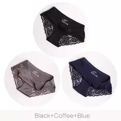 Imagem do Conjuntos de Calcinhas para Mulheres, Roupa Interior Sem Costura 3PÇS TAMANHOS L-XXXL
