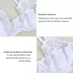 Sutiã fino de renda, tamanho grande, plus size - Smartshopstores Boutique