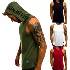 Moletom com capuz, sem manga