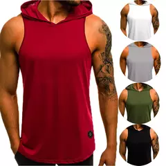Moletom com capuz, sem manga - comprar online