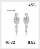 Brincos de luxo Zircão Gota de Água Oscila Brincos Longos