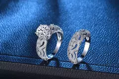Anel de cristal, prata esterlina 925, Moda luxo - loja online