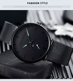 Imagem do Relogio moda design aço inoxidável à prova d´água