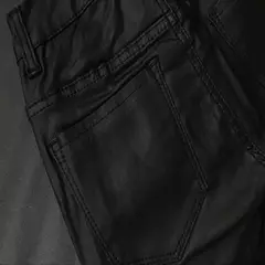 Calças de couro sintético de cintura alta para mulheres, jeans skinny para men - comprar online