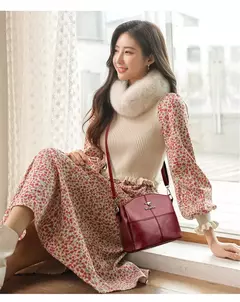 Bolsas de luxo de couro macio bolsas femininas designer 3 camadas ombro crossbody - Smartshopstores Boutique