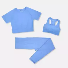 2/3/5 pçs sem costura feminino conjunto de yoga treino roupas esportivas