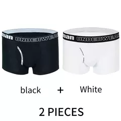 Cueca Boxer de Algodão Masculino, Alta Qualidade, 2Pcs