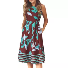 Vestidos casuais sexy sem mangas na internet